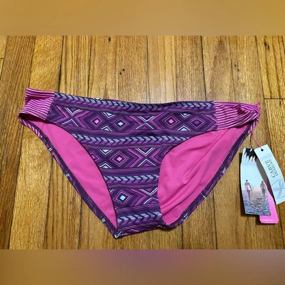 CARVE Designs Women's Bolinas Bottom Pink/Purple SPF 50  Swimsuit Bottoms XL - Picture 2 of 6